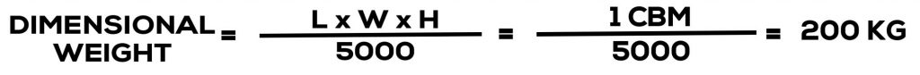 calcul du poids dimensionnel